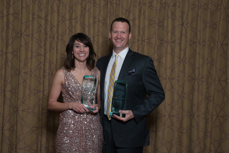 Matt and Kim Keith with the 2014 Housing Excellence Awards